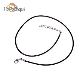 pu lederen ketting met slotje