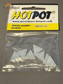 precut driehoek wit glas 2cm