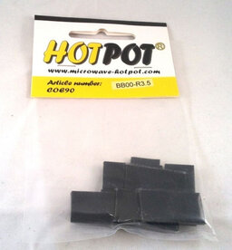 COE90 Voorgesneden rechthoek zwart opaal - 3,5 cm (8 stuks)