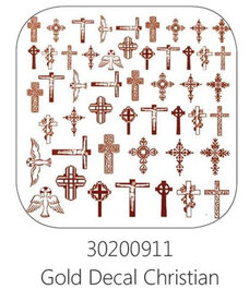 Decals religion 1 gold - religie 1 goud