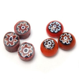 glas COE104 Moretti effetre Millefiori nr.50 opal 8-10mm 14g