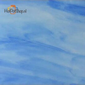 COE90 Wissmach 90-29 Blue/White opaque glass &plusmn;20 x18cm