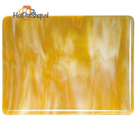 Bullseye coe90 glas amber wit