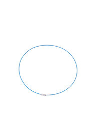 Metalen halsketting met sluiting blauw-turkoois &plusmn; 45cm (&plusmn; 1mm dik)