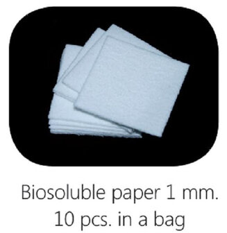 Biosoluble fibre paper 1 mm - (1ste laag) 85 x 85 mm (10 stuks)