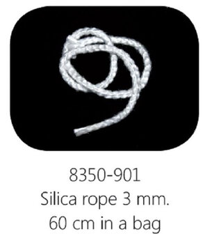 Fusing rope - silica touw 3 mm dik en 60 cm lang