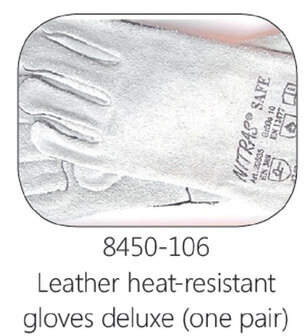 Luxury leather oven gloves