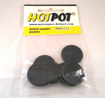 COE90 Voorgesneden cirkels zwart opaal - 3,5 cm (8 stuks)