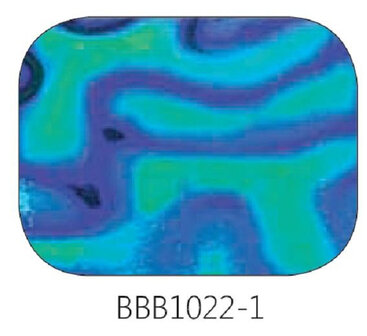 glass Baoli thin dichroic on black COE90 1mm (rainbow)