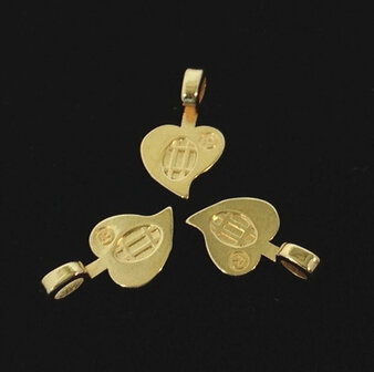 aanraku 18k gold-plated bails heart large (3 pcs)