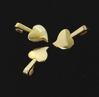 aanraku 18k gold-plated bails heart medium (3 pcs)