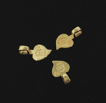 aanraku 18k gold-plated bails heart small (3 pcs)
