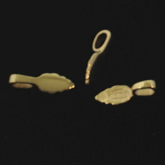 sieraden aanraku 18k gold-plated bails blad large (3 pcs)