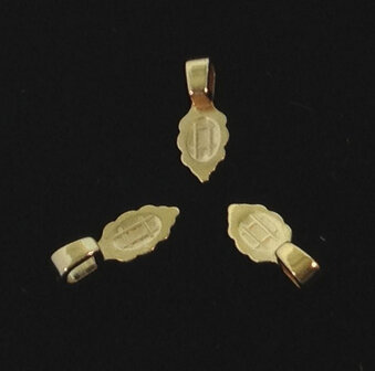 sieraden aanraku 18k gold-plated bails blad small (3 pcs)