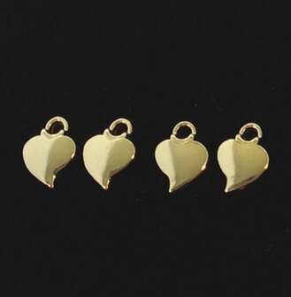 aanraku gold-plated earring bails heart small (2 pairs)