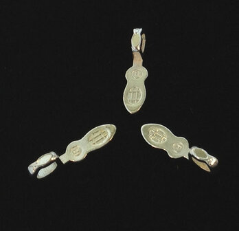 sieraden aanraku silver plated double fish bails medium (3 pcs)