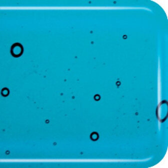 COE 90 licht Turquoise transparant - glas voor fusen 10 x 9 cm (3 mm dik)