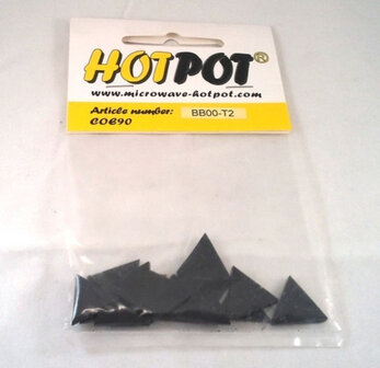 COE90 Pre-cut triangle black opal - 2 cm (14 pieces)