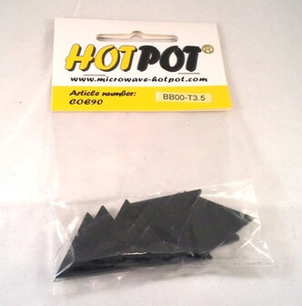 COE90 Voorgesneden driehoek zwart opaal - 3,5 cm (8 stuks)
