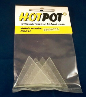 COE90 Pre-cut triangle transparent - 5.5 cm (4 pieces)