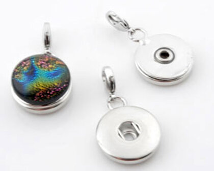 DoubleBeads EasyButton metal pendant/charm with lock &aring;&plusmn; 32x17mm