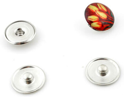 Metal press studs DoubleBeads EasyButton with edge &aring;&plusmn; 18mm (4 pieces)