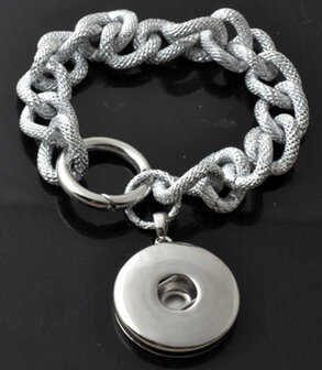 DoubleBeads EasyButton XL bracelet &aring;&plusmn; 20cm (nickel colour)