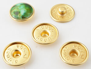 Metal press studs DoubleBeads EasyButton gold color &aring;&plusmn; 18mm (4 pieces)