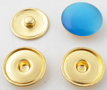 Metalen drukknopen DoubleBeads EasyButton XL goudkleur &plusmn; 30mm(4 stuks)