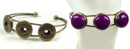 Doublebeads EasyButton metal bracelet &aring;&plusmn; 18cm (old bronze color)