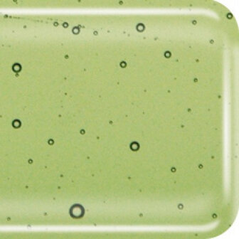 COE 90 Yellow - green transparant - glas 10 x 9 cm (3 mm dik)