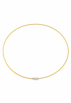 Metal necklace with clasp gold color &aring;&plusmn; 45cm (&aring;&plusmn; 1mm thick)