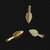 aanraku 18k gold-plated bails leaf medium (3 pcs)
