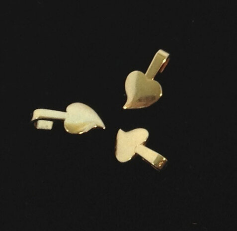 sieraden aanraku 18k gold-plated bails heart small (3 pcs)