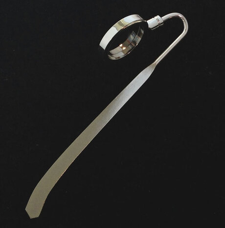 aanraku silver color round bookmark