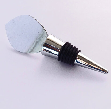 aanraku wine bottle stopper flat top nickel plated - wijnfles stopper