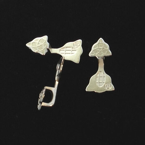 sieraden aanraku silver plated double celtic bails medium (3 pcs)