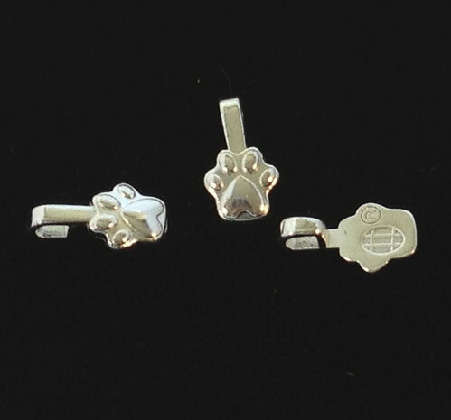 sieraden aanraku silver plated paw bails small (3 pcs)