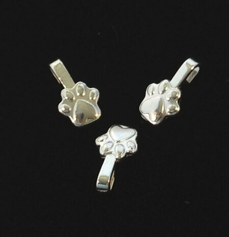 sieraden aanraku silver plated paw bails small (3 pcs)