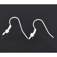 Earring hook silver plated (4 pairs)