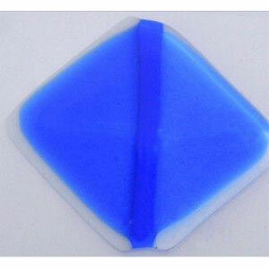 COE 90 Wissmach bright blue transparant - doorzichtig glas 10 x 9 cm (3 mm dik)