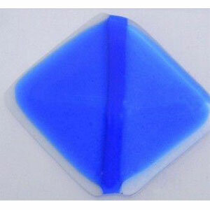 COE 90 bright blue transparent - transparent glass 10 x 9 cm (3 mm thick)