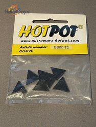 COE90 Voorgesneden driehoek zwart opaal - 2 cm (7 stuks)