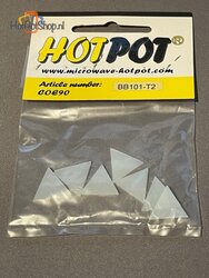 COE90 Voorgesneden driehoek wit opaal - 2 cm (7 stuks)