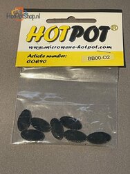 COE90 Voorgesneden ovaal zwart opaal - 2 cm (7 stuks)