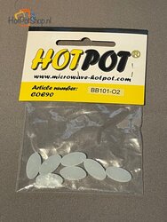 COE90 Voorgesneden ovaal wit opaal - 2 cm (7 stuks)