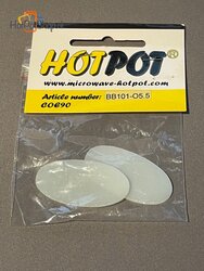 COE90 Voorgesneden ovaal wit opaal - 5,5  cm (2 stuks)