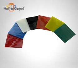 COE90 glas 7 kleuren opaal mix  5x5cm