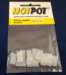 COE90 Voorgesneden rechthoek wit opaal - 2 cm (14 stuks)