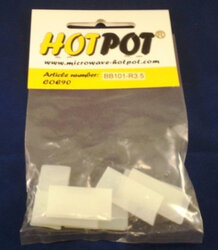 COE90 Voorgesneden rechthoek wit opaal - 3,5 cm (8 stuks)